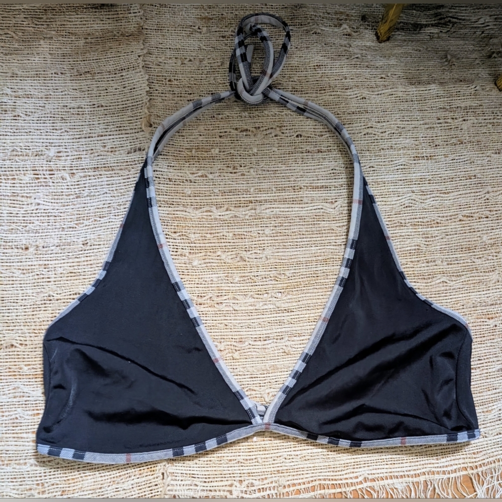 Burberry • Nova Check Trim Bikini Top Size Small